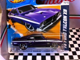 2012 Hot Wheels 73 Ford Falcon XB Purple Short Card VHTF