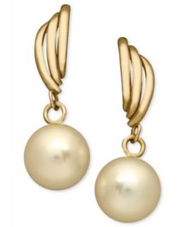 Pearl Earrings, 14k Gold Cultured Freshwater Pearl Drop (7 1/2 8mm)