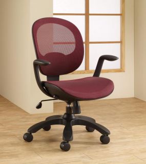 Adjustable Height and Back Red Mesh Office Chair by Coaster 800057R