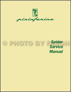 1975 1976 1977 1978 Fiat 124 Spider Repair Shop Manual Service Book