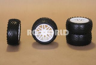 RC 1 10 Buggy Rims Tires Wheels Kyosho Tamiya Wide Spike