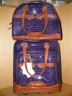 Samantha Brown 2 Piece Cabin Bag and Tote Set Purple New with Tag