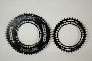 elliptical chainrings. 54/42. 130 BCD. Good shape with no damage
