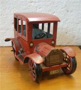 Antique Japan Japanese Tin Toy Car Red Model T T 152