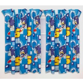 Sonic The Hedgehog Spin 66 x 54 inch Drop Curtain Pair Brand New