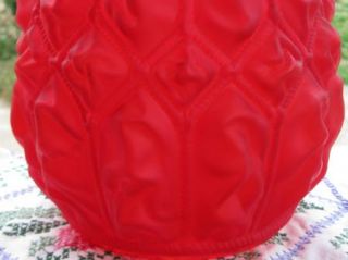 Antique Red Glass Parlor Oil Lamp Shade 10 1 2 Globe