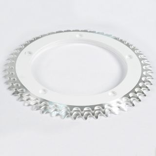 48t EighthInch Track Chainring White Finish 1/8 Width 144 BCD 6061