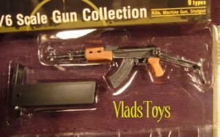 Zacca 1 6 Gun Collection AK47S w Folding Stock Stand