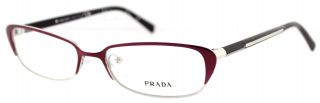 Prada VPR 54O Bordeaux Fae 1O1 Womens Designer Eyeglasses 52mm