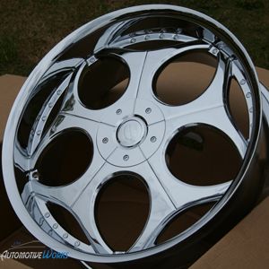 24 Edge Chrome Wheels Rims inch 5x108 5x115 35mm