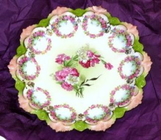 MZ Austria Dainty Pink Rose Garland 3 Mold Swag Plate Fab