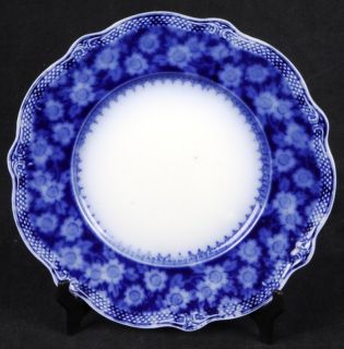 L497 Antique 2 Luncheon Plates RARE Flow Blue WH Grindley Grace