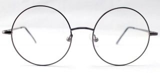 Oversized Retro Vintage Harry Potter Round Eyeglass Frame Black Gold
