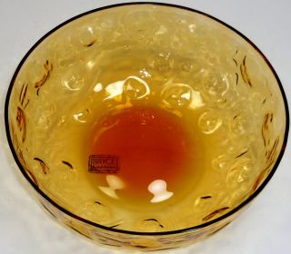 Vintage Bryce Amber Glass El Rancho 8D Console Bowl