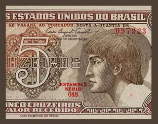 Banknote BRAZIL   1961    INDIAN   Series 048   Pick 166   UNC