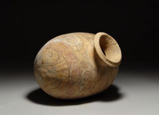 Chinese Han Dynasty Antique Cocoon Terracotta Jar 200 B C