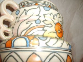 Wonderful Charlotte Rhead Vase Art Deco Tube Lined Ankara 3 Triple
