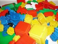 Playskool Bristle Blocks Building Wheels Bears 192 Pieces Huge Lot New