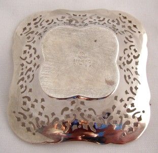 Antique Pierced Solid Sterling Silver Bon Bowl Nut Dish Candy Bowl Pin
