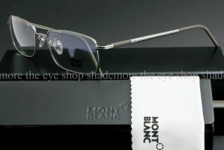 New Authentic Mont Blanc MB 242 012 Eyeglass Frame Shiny Ruthenium