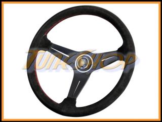 Italy Nardi Rally Deep Corn 350 mm Steering Wheel Black Suede Red