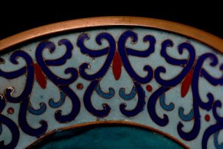 Pair Antique Chinese 18th C Copper Mold Enamled Cloisonne Vase Prda