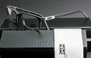 New Authentic Mont Blanc MB 297 001 Eyeglasses Frame Polished Black