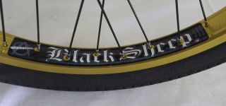 New Alienation BMX Wheels Rims 9 Tooth Driver Odyssey Tires Gold