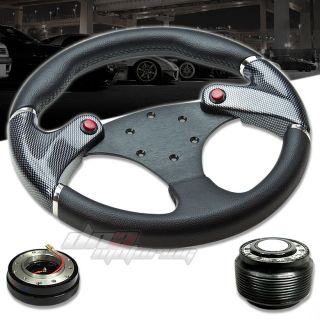 3pc Combo Quick Release Hub T400 Racing Steering Wheel NOS Button