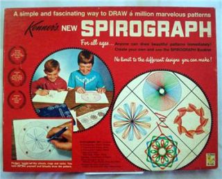 1967 Kenner Spirograph 401 Red Tray All Pieces