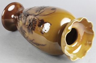 Stunning Linthorpe Signed Vase by Arthur Pascal Shorter 1879 1889