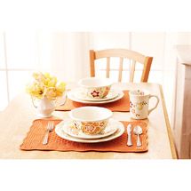 Better Homes and Gardens Citrus Blossoms 16 Piece Dinnerware Set