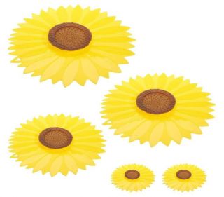 Charles Viancin Sunflower 5pc Universal Silicone Food Storage Suction
