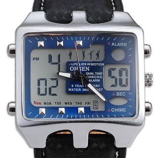 Neu LED Hinterlicht Digital Quarz Herren Uhr Armbanduhr Sportuhr