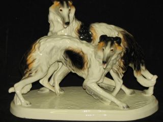 Cortendorf (Goebel) Porzellan Figur große Windhunde