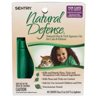 Sentry Natural Defense Natural Flea & Tick Squeeze On for Cats & Kittens   Flea & Tick   Cat