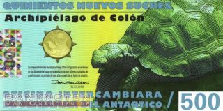 Galapagos   500 Nuevos Sucres 2010   Pnew UNC [A1c]
