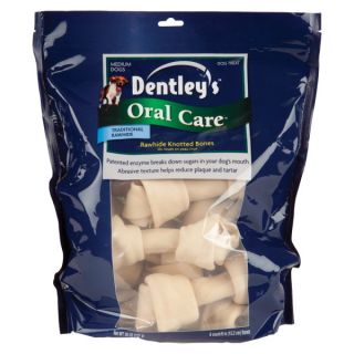 Dentley's ™ Oral Care Rawhide Knotted Bones   Sale   Dog