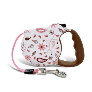 26 Bars & a Band Floral Fling Retractable Dog Leash   Leashes   Collars, Harnesses & Leashes