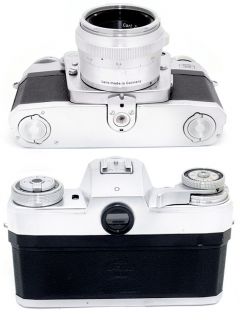 Near Mint Zeiss CONTAREX Bullseye camera Planar 50mm f2 lens + other