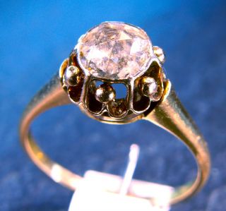 EINKARÄTER SOLITÄR ca 1,0 ct Diamant Rose Rosenschliff Diamant Ring