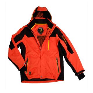 Original Killtec Herren Skijacke Ski Jacke TESTURO orange / schwarz
