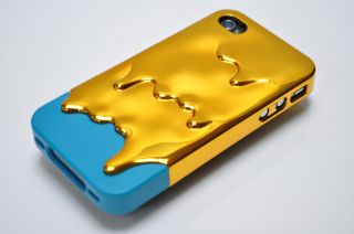 schmelzen 3D Galvanotechnik Eis Creme Gold blau Tasche Huelle fuer