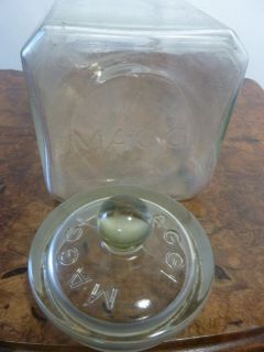 Antikes Maggi Glas Maggiglas mit Deckel Bonboniere