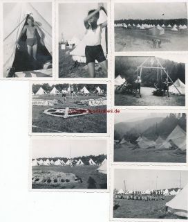 Konvolut 24 Fotos Zeltlager Dt. Jungvolk / HJ ~1940