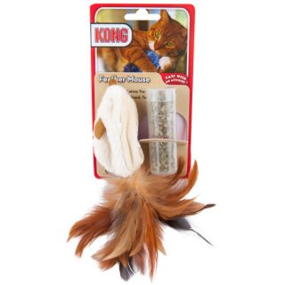 KONG® Feathered Mouse Refillable Catnip Toy   Toys   Cat