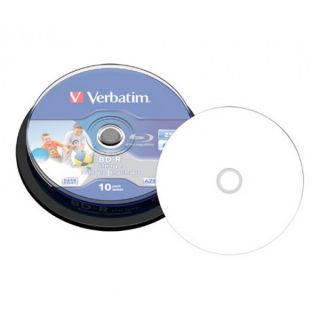 10 Verbatim Blu ray BD R LTH full printable 25GB 6x Spindel