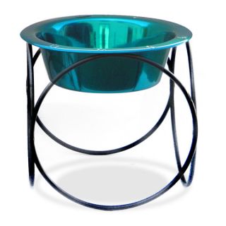 Platinum Pets Olympic Diner Stand w/ Bowl   Teal
