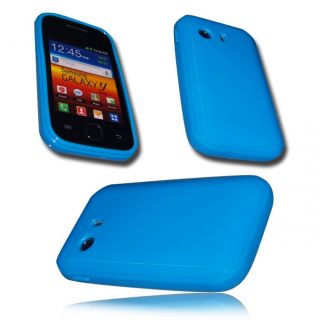Handy Tasche Silikon Case Glossy Samsung GT S5360 Galaxy Y / Hellblau