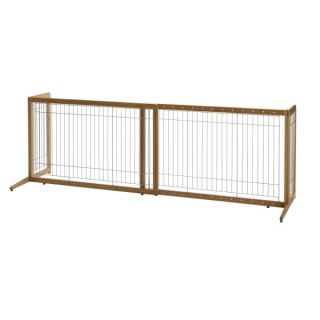 Richell USA Take Eco Friendly Bamboo Freestnding Pet Gate   Dog   Boutique